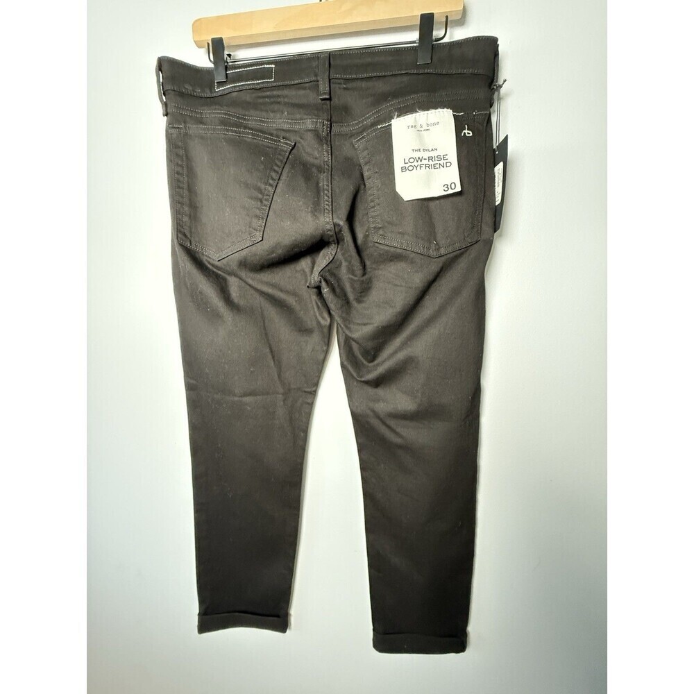 Rag and Bone Dylan Low Rise Boyfriend Black Jeans Womens Size 30 NWT $198 - Picture 3 of 11